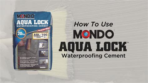 How to use: MONDO Aqua Lock Waterproofing Cement.